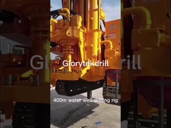 ডিজেল Gl400s 400m ওয়াটার ওয়েল ড্রিলিং রিগ মেশিন Dth হাইড্রোলিক স্টিল ট্র্যাক চ্যাসিস
