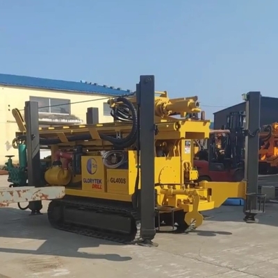 ডিজেল Gl400s 400m ওয়াটার ওয়েল ড্রিলিং রিগ মেশিন Dth হাইড্রোলিক স্টিল ট্র্যাক চ্যাসিস