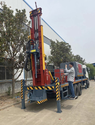 300 M ওয়াটার ড্রিলিং রিগ 6x4 ট্রাক মাউন্টেড এয়ার কম্প্রেসার ইন্টিগ্রেটেড