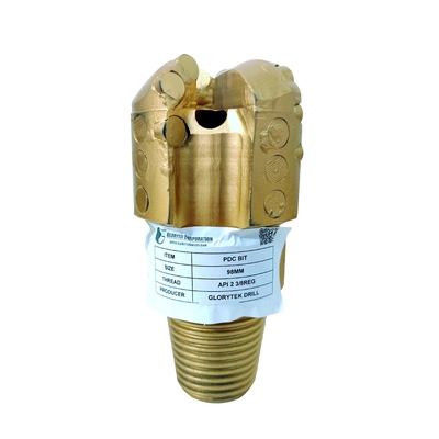 খনিজ অনুসন্ধান 4 ব্লেড তেল ড্রিল বিট 98mm পিডিসি ড্রিল বিট