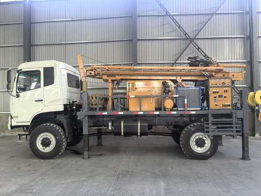 GL500T হাইড্রোলিক ট্রাক মাউন্টড বোরহোল ওয়াটার ওয়েল গভীর ওয়েল জন্য ড্রিল রিগ