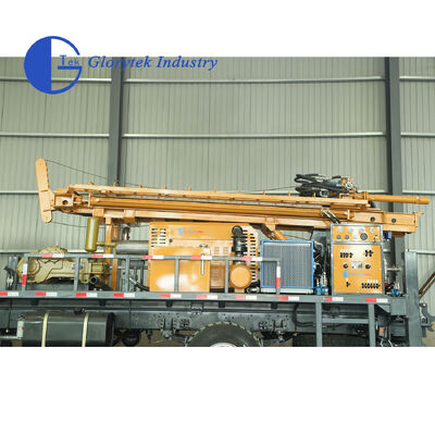 পূর্ণ হাইড্রোলিক ডংফেং ৪x৪ ট্রাক বোরহোল ড্রিলিং রিগ, ৫০০ মিটার গভীরতা, ১০৫-350মিমি গর্তের আকার