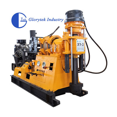 এক্সওয়াই-৩ কোর ড্রিলিং রিগ যার ড্রিলিং গভীরতা ৬০০ মিটার, স্পিন্ডলের অভ্যন্তরীণ ব্যাস ৯৬ মিমি এবং ভূতাত্ত্বিক অনুসন্ধানের জন্য ৩০০০ কেজি উত্তোলন ক্ষমতা