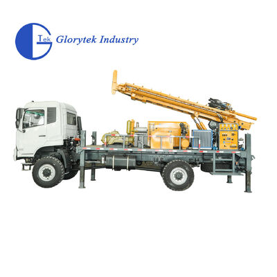সম্পূর্ণ হাইড্রোলিক ট্রাক মাউন্টড টাইপ Borehole Water Well Drill/Drilling Rig, 500m Depth, 105-350mm Hole Diameter