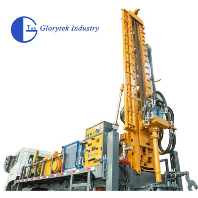 সম্পূর্ণ হাইড্রোলিক ট্রাক মাউন্টড টাইপ Borehole Water Well Drill/Drilling Rig, 500m Depth, 105-350mm Hole Diameter